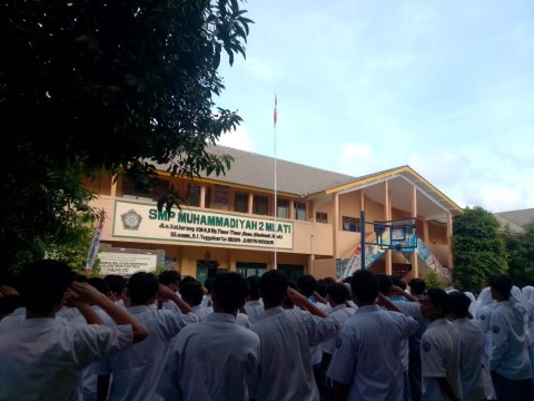 Upacara Peringatan Milad Muhammadiyah ke-113 di SMK Muhammad